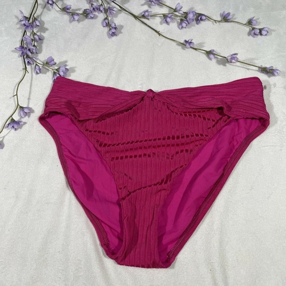 NEW Robin Piccone [ LARGE ] Flamino Neelah High Waisted Front Knot‎ Bottom - Picture 5 of 12